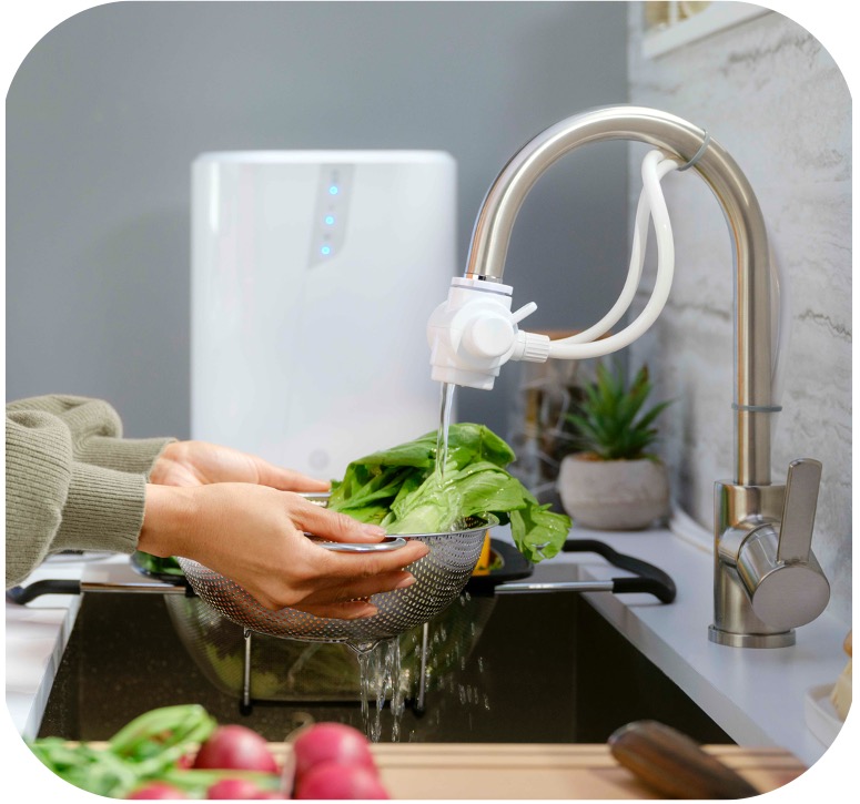 kit de dérivation pour robinet eSpring avec installation sur le plan de travail