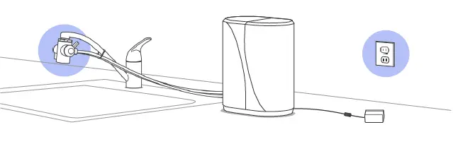une eau facile d'accès et au goût agréable, directement au robinet de votre cuisine.